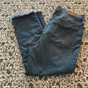Madewell raw hem the perfect vintage crop size 33